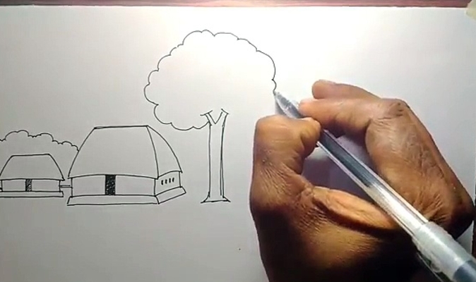 scenery sketches for kids