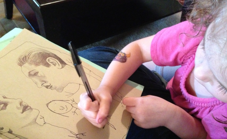 teaching drawing to 4 years old